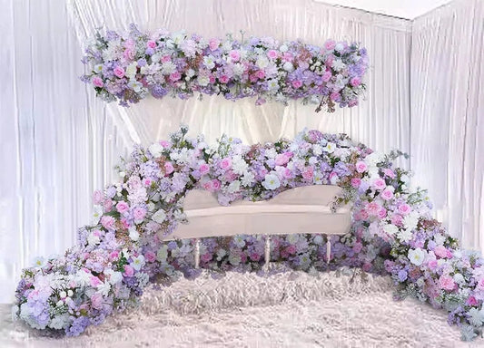 WeddingStory Shop Event Decor Multicolor Rose & Baby's Breath Decor Runner