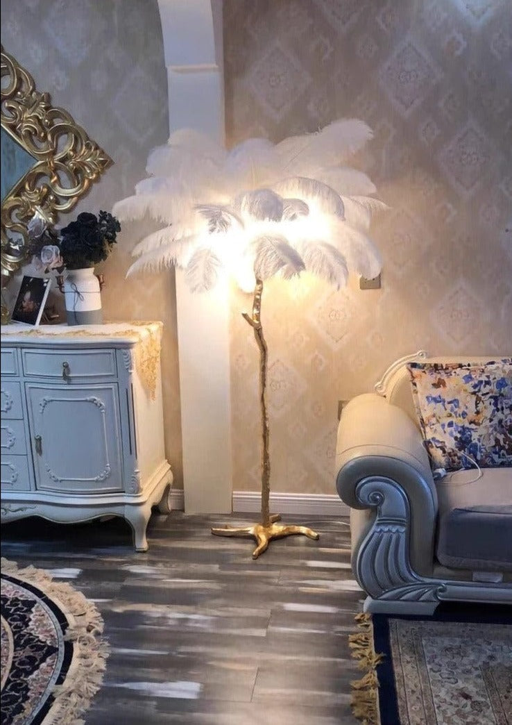 Fluffy fashion table lamp