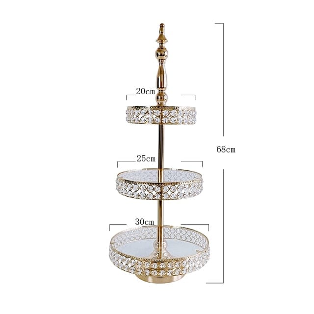 3 tier hotsell crystal cake stand