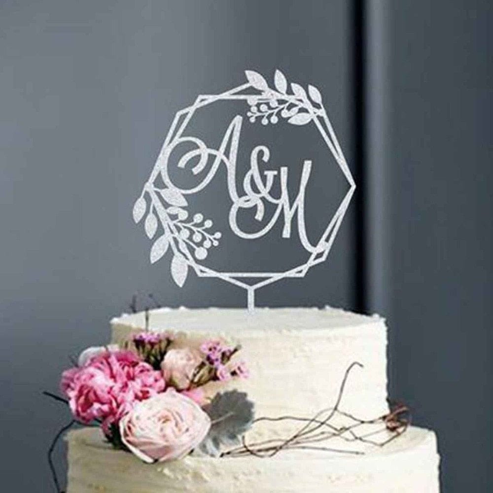 Initial Cake Toppers - Decorated Cake by Mary @ SugaDust - CakesDecor