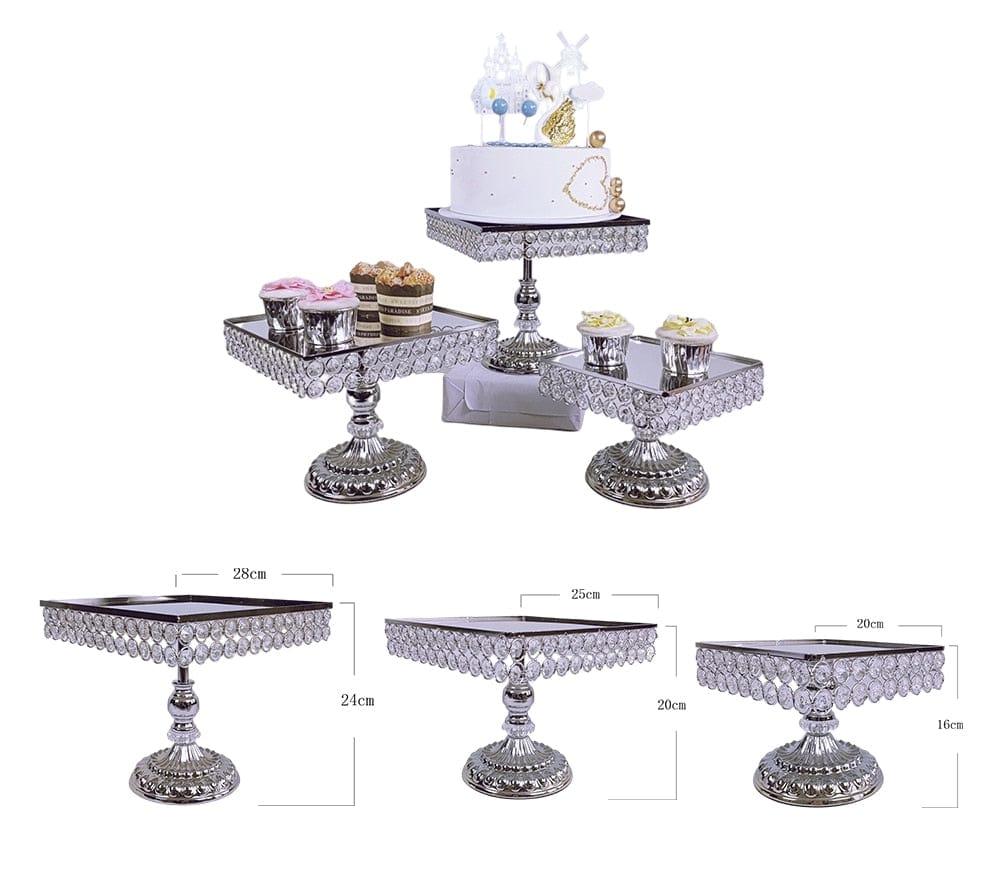 CUT CRYSTAL GLASS CAKE STAND - Wedding Day Hire