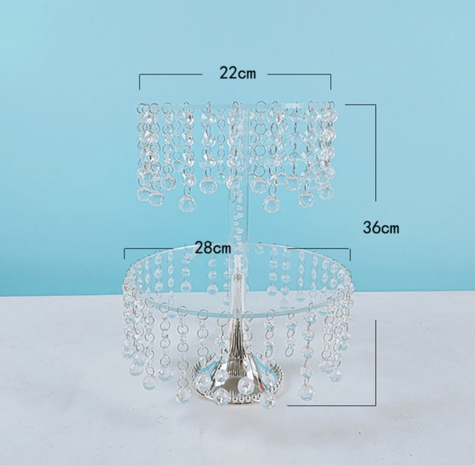Buy Salama Crystal Gold Cake Stand|Party Decor|Table Decor by Sam Home  Collection|13 inch Online at Low Prices in India - Amazon.in