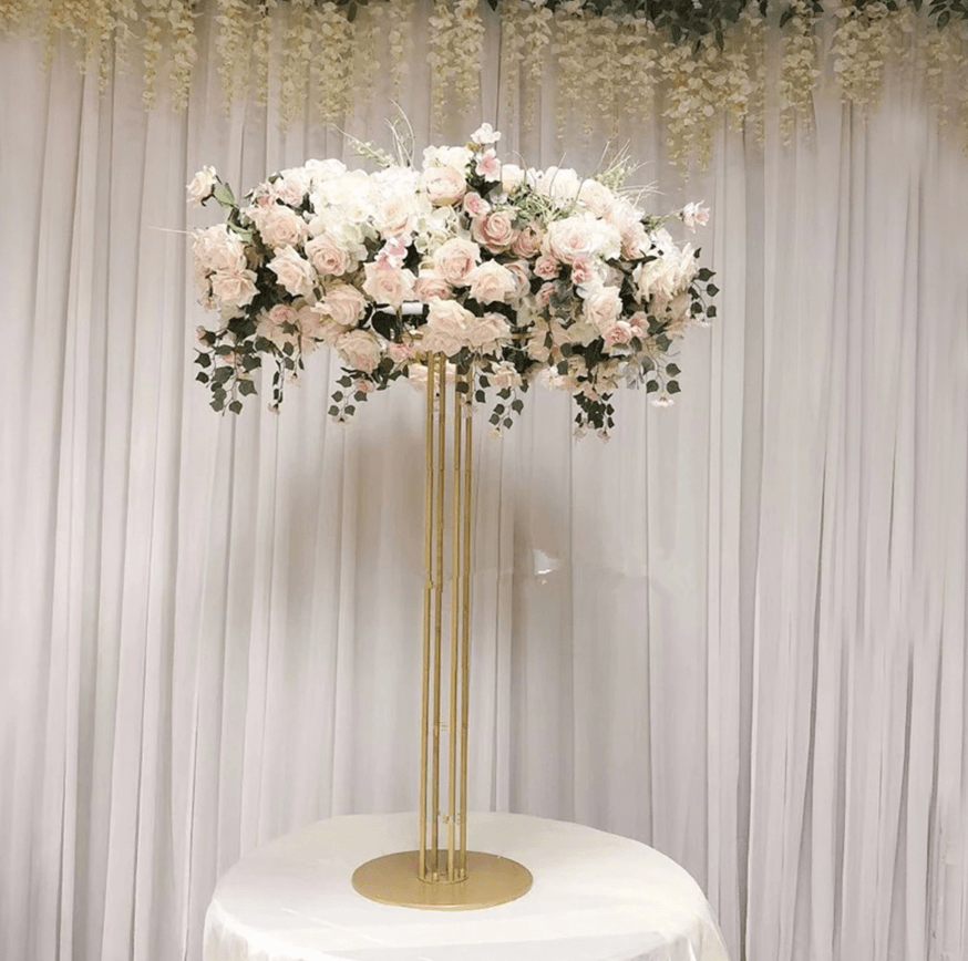 Gold Floral Stand Wedding Centerpiece Wedding Flower Stand Wedding